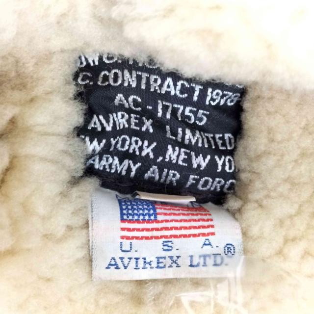 AVIREX(アヴィレックス) USA製 TYPE B-3 ボンネット付き添い人ムートンフライトジャケット メンズ US：34 【中古】【ブランド名古着バズストア】