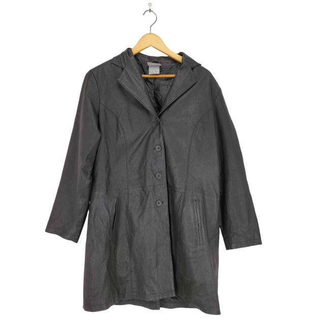 USED古着(ユーズドフルギ) GENUINE LEATHER リアルレザーチェスターコート レディース  46【中古】【ブランド古着バズストア】