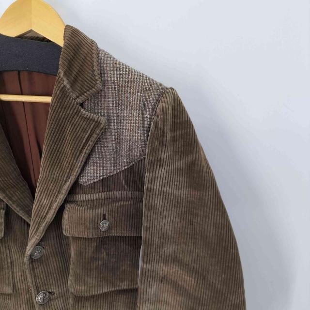 USED古着(ユーズドフルギ) 40s〜50s ユーロ 動物ボタン コーデュロイ ハンティングジャケット レディース 表記無 【中古】【ブランド古着バズストア】 USED古着(ユーズドフルギ) 40s〜50s ユーロ 動物ボタン コーデュロイ