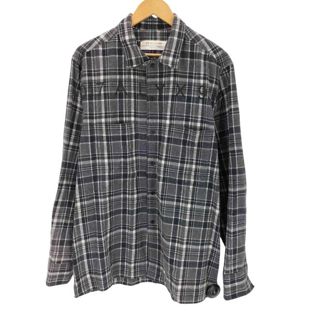 1017 ALYX 9SM(アリクス)  チェック柄 オープンカラーシャツ メンズ  50【中古】【ブランド古着バズストア】の通販は