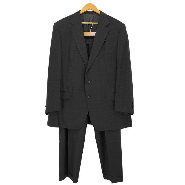 Ermenegildo Zegna(エルメネジルドゼニア) チェック柄 2B テーラードジャケット ＆ 2タック ワイドスラックス セットアップ メンズ 表記無 【中古】【ブランド古着バズストア】