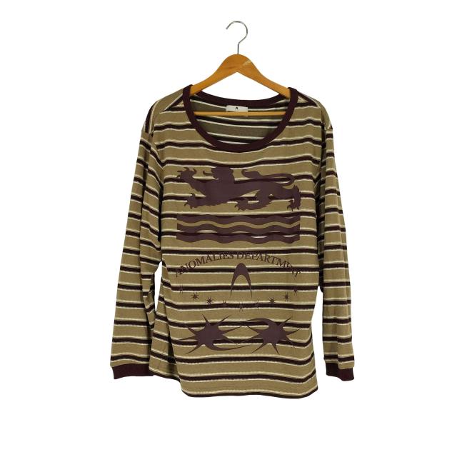 USED古着(ユーズドフルギ) {{Anomalies Department}} SLANTED SHOULDER STRIPED LONG SLEEVE T-SHIRT レディース import：XS 【中古】【ブランド古着バズストア】
