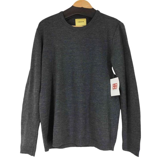 USED古着(ユーズドフルギ) DE BONNE FACTURE リネンウール混クルーネックニット メンズ import：L 【中古】【ブランド古着バズストア】