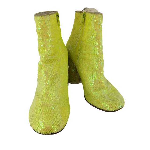 MM6 Maison Margiela(エムエムシックスメゾンマルジェラ) Glitter Block Heel Ankle Boots レディース JPN：39 【中古】【ブランド古着バズストア】