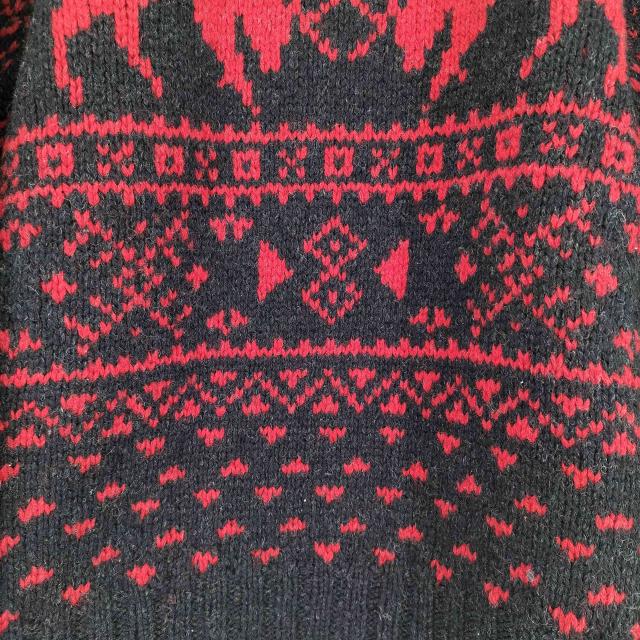 【美品】ポロバイラルフローレン　ニット　HAND KNIT　ノルディック　L Polo by RALPH LAUREN(ポロバイラルフローレン) 80s HAND KNIT