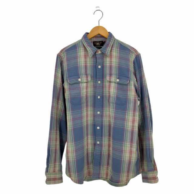 RRL RALPH LAUREN(ダブルアールエル ラルフローレン) 00s 三つ星タグ復刻 L/S FLANNNEL SHIRT  チェックヘビーネルシャツ メンズ import：｜au PAY マーケット