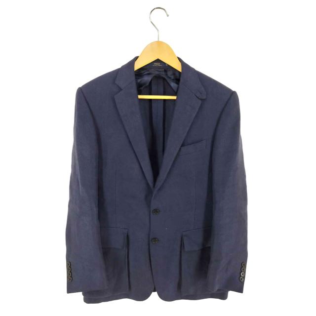 POLO RALPH LAUREN(ポロラルフローレン) イタリア製 リネン ヘリンボーン 2B テーラードジャケット メンズ  38R【中古】【ブランド古着バズストア】