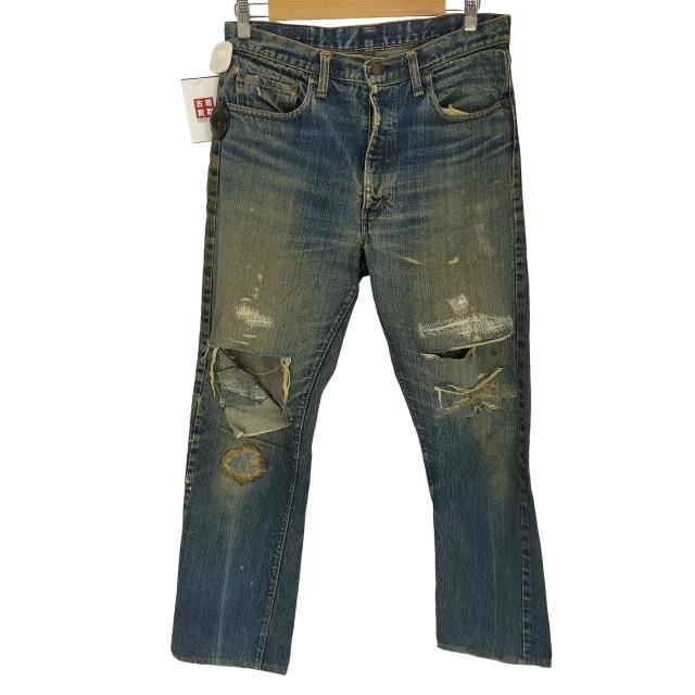 Levis(リーバイス) 60-70S 505 BIG E 42TALON 並行ステッチ ポケット裏シングル 脇割 不均等V デニムパンツ メンズ 表記無 【中古】【ブランド古着バズストア】