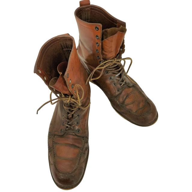 RED WING(レッドウィング) 60-70S  白 四角犬タグ 生産国表記なし Irish Setter Sport Boot アイリッシュ セッター 877 スクエア ステッチ ロング ワーク ブーツ メンズ 【中古】【ブランド古着バズストア】