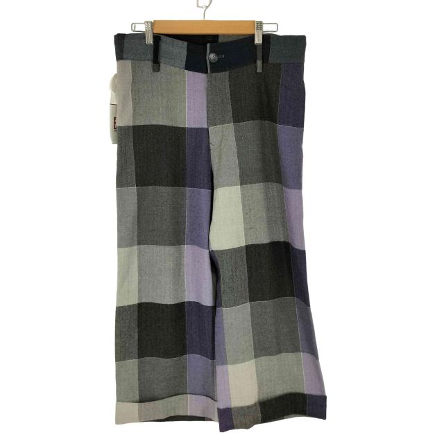 LIMI feu(リミフゥ) ブロックチェックウールワイドパンツ レディース JPN：S 【中古】【ブランド古着バズストア】