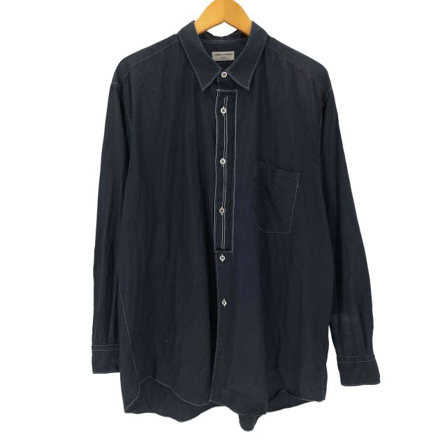 COMME des GARCONS HOMME(コムデギャルソンオム) 90s 田中オム 染色加工 ホワイトステッチシャツ メンズ 表記無 【中古】【ブランド古着バズストア】