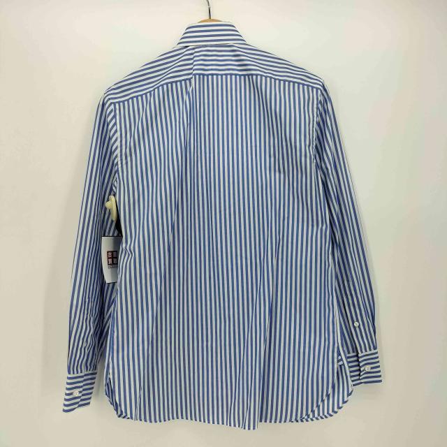RALPH LAUREN PURPLE LABEL(ラルフローレンパープルレーベル) マチ付き ホリゾンタル カラー L/S ストライプ シャツ メンズ 0【中古】【ブランド古着バズストア】_1