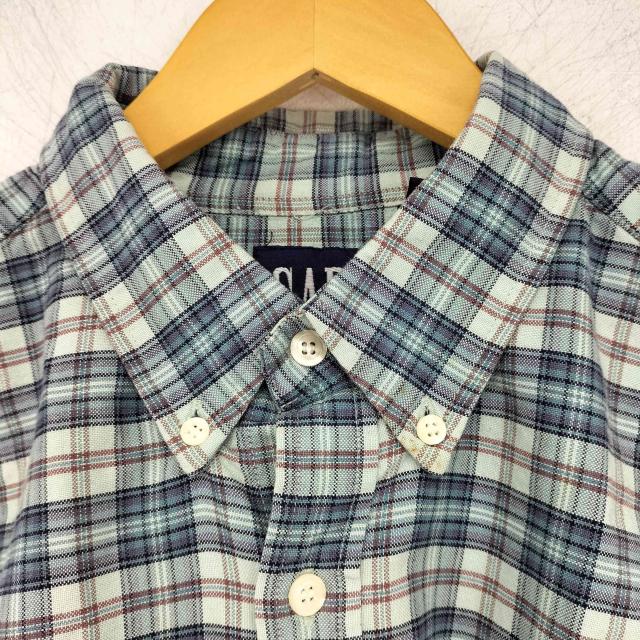 Gap(ギャップ) 90s OLD 香港製 紺タグ コットン チェック ボタンダウンシャツ メンズ import：XL 【中古】【ブランド古着バズストア】_2