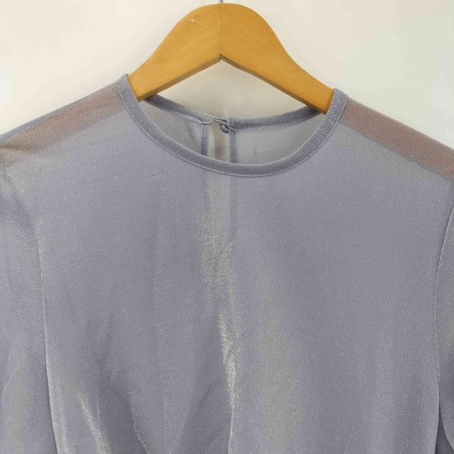 Mame Kurogouchi(マメクロゴウチ) Lame Jersey Cropped Sheer Top レディース 2【中古】【ブランド古着バズストア】_2