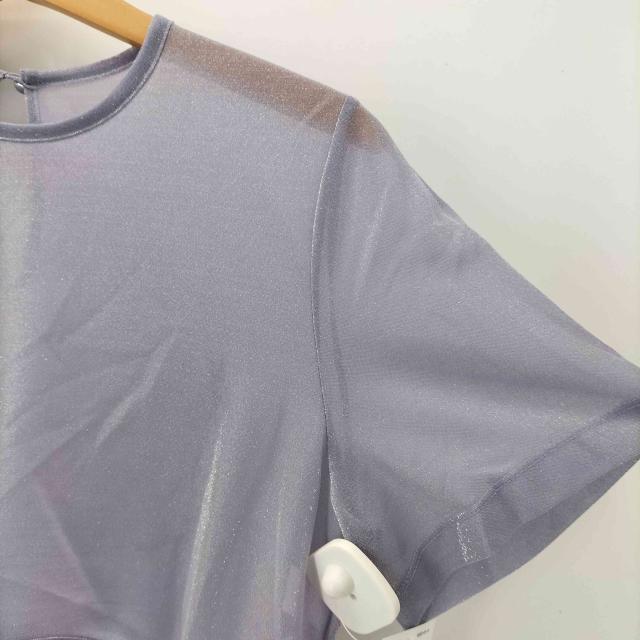 Mame Kurogouchi(マメクロゴウチ) Lame Jersey Cropped Sheer Top レディース 2【中古】【ブランド古着バズストア】_3