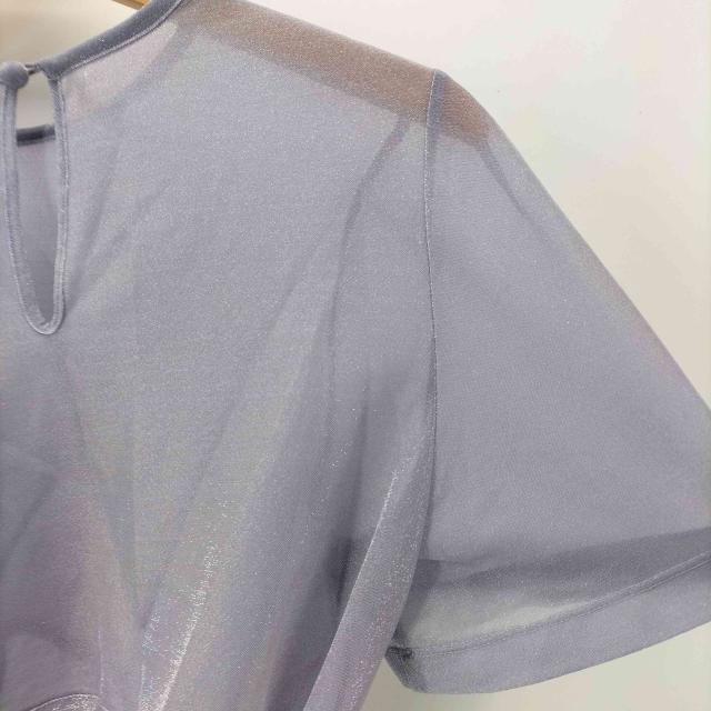 Mame Kurogouchi(マメクロゴウチ) Lame Jersey Cropped Sheer Top レディース 2【中古】【ブランド古着バズストア】_4
