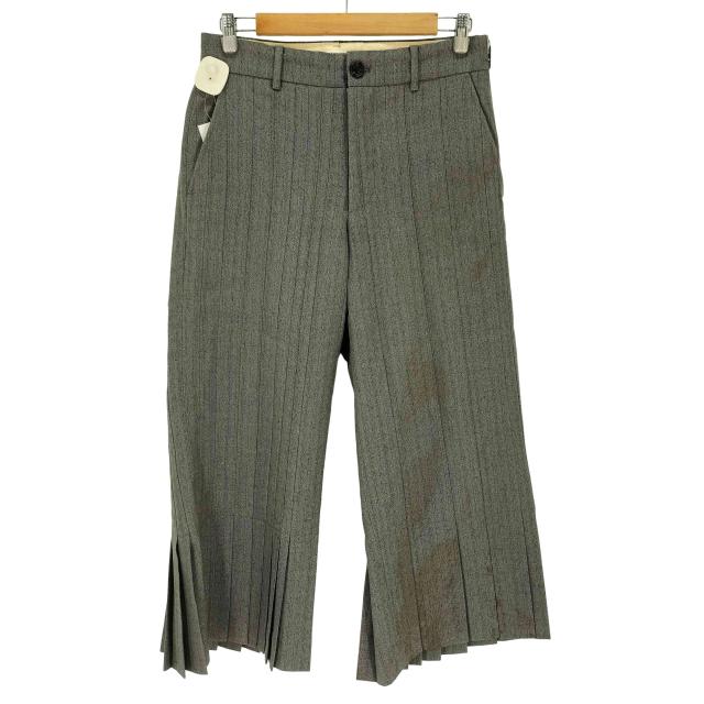 MASU(エムエーエスユー) MORPHO FRILL TROUSERS プリーツ フリル ストライプ ワイドスラックス メンズ JPN：46 【中古】【ブランド古着バズストア】 13,269円