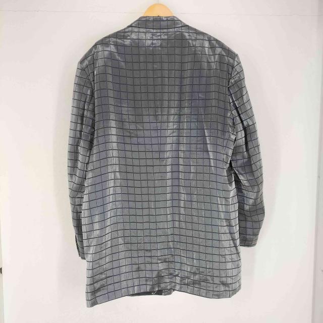STACY ADAMS(ステイシーアダムス) ウィンドーペーンチェック メタリックチェスターコート メンズ  48L【中古】【ブランド古着バズストア】 STACY ADAMS(ステイシーアダムス) ウィンドーペーンチェック