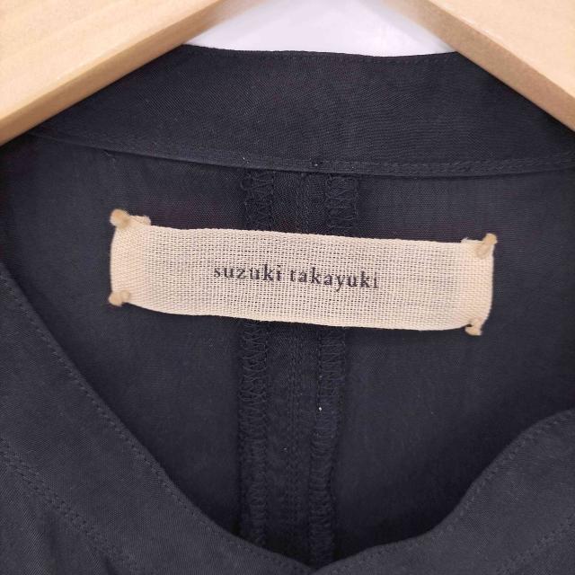 suzuki takayuki(スズキタカユキ) キュプラ ギャザー シャツ ワンピース ドレス レディース 表記無 【中古】【ブランド古着バズストア】 suzuki takayuki(スズキタカユキ) キュプラ ギャザー シャツ