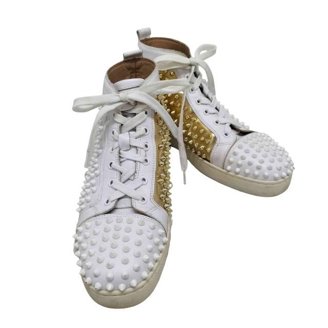CHRISTIAN LOUBOUTIN(クリスチャンルブタン) スパイクスタッズ パテント レザー ハイカット スニーカー LOUIS SPIKES メンズ JPN：42 【中古】【ブランド古着バズストア】の通販は