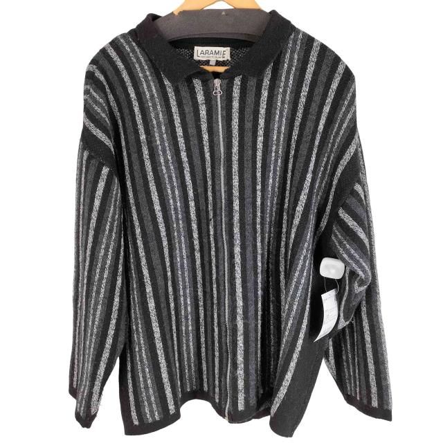 USED古着(ユーズドフルギ) {{LARAMIE}} マルチストライプジップアップニットポロ メンズ 表記無 【中古】【ブランド古着バズストア】の通販は 5,006円