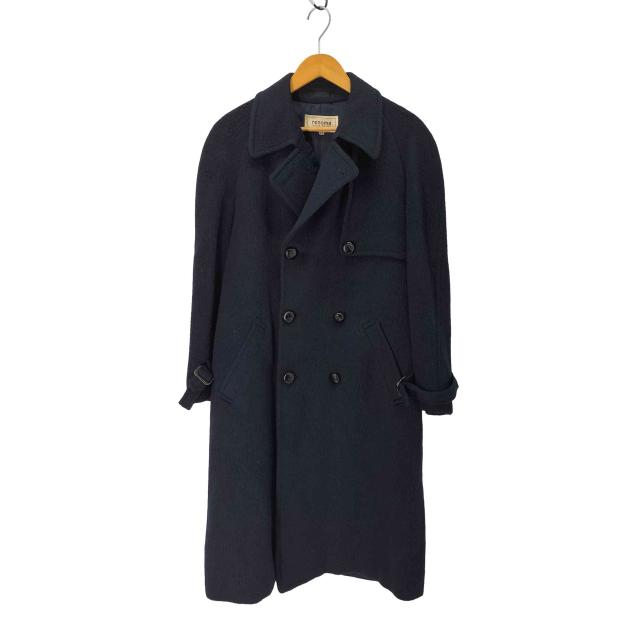 renoma PARIS(レノマ) ラマ モヘア アルパカ ウール ミックスファブリック ダブルブレスト チェスターコート メンズ EUR：46 【中古】【ブランド古着バズストア】