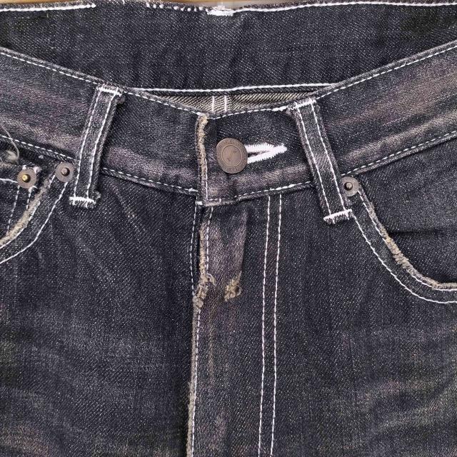 USED古着(ユーズドフルギ) PLEIN Y2K ダメージ＆リペア スリムデニム