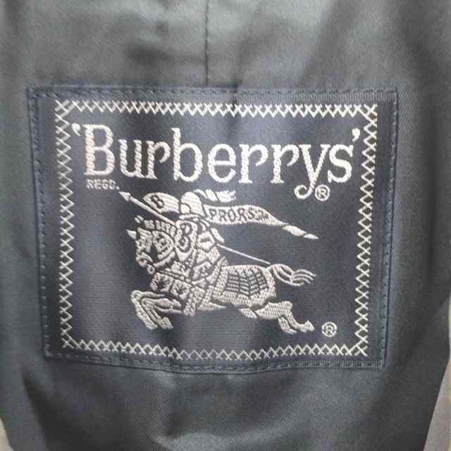 BURBERRYS(バーバリーズ) 90S 裏地紺ノバチェック 比翼 ステンカラー