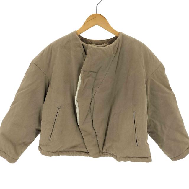 Ys(ワイズ) 初期タグ 中綿ノーカラージャケット レディース 表記無 【中古】【ブランド古着バズストア】の通販は