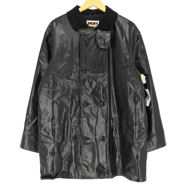 DKNY JEANS(ダナキャランニューヨークジーンズ) PVC ダブルブレスト 襟コーズ ハーフコート メンズ P【中古】【ブランド古着バズストア】 10,574円