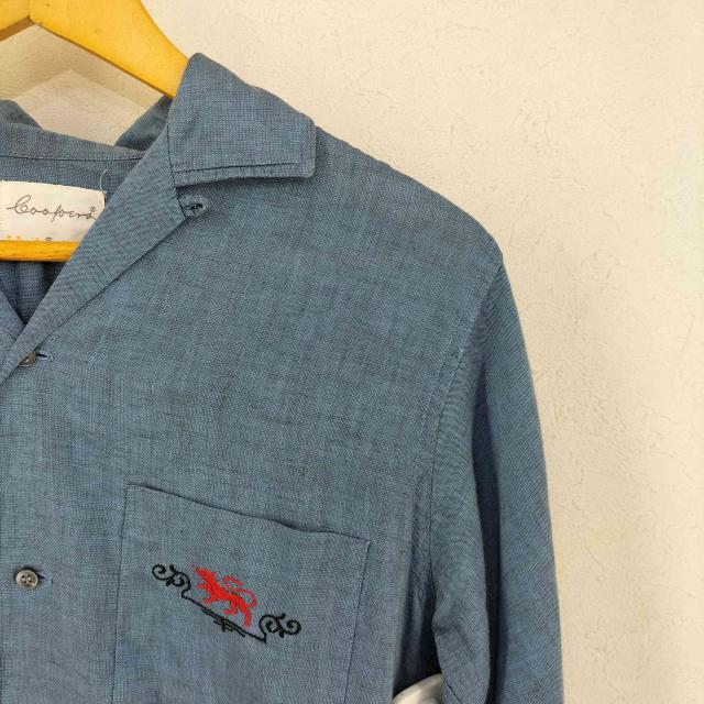 USED古着(ユーズドフルギ) COOPERS L/S ロゴ刺繍 開襟シャツ メンズ import：S 【中古】【ブランド古着バズストア】_4