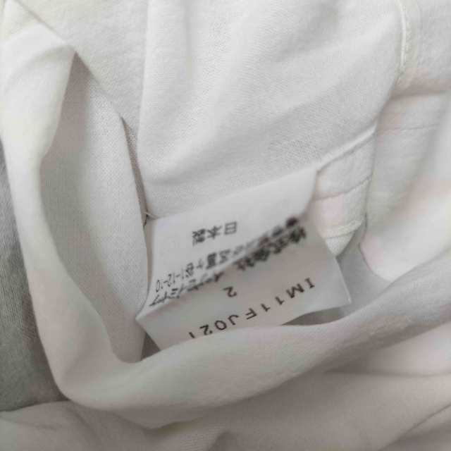 ISSEY MIYAKE(イッセイミヤケ) 11SS ステッチデザイン 裾スリット バンドカラー 5B プルオーバーシャツ ブラウス レディース JPN：2 【中