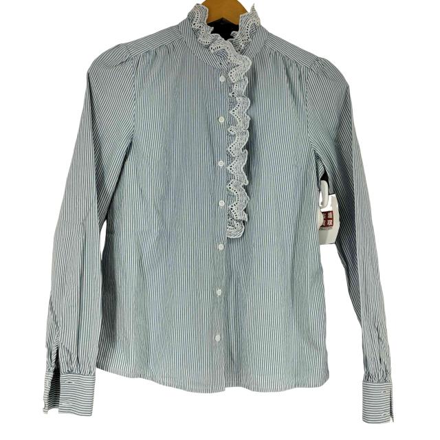 USED古着(ユーズドフルギ) S?zane フリル付きストライプシャツ レディース 34【中古】【ブランド古着バズストア】