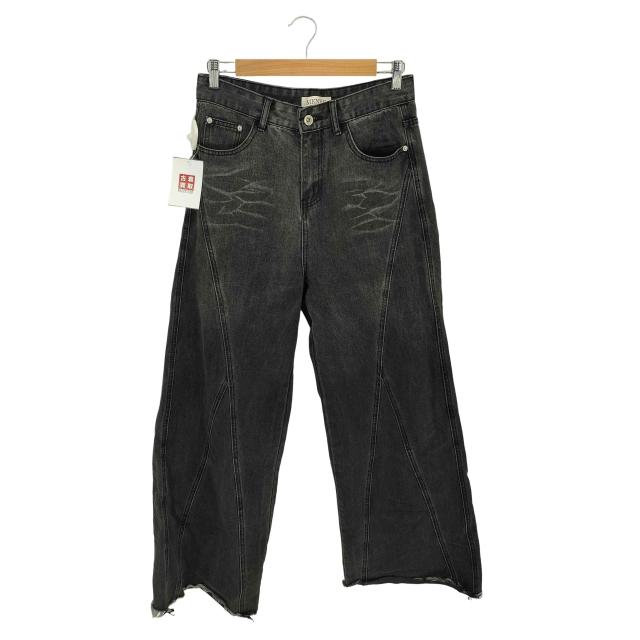 USED古着(ユーズドフルギ) {{MENES}} washed baggy jeans ワイド バギー デニムパンツ STREET メンズ  M【中古】【ブランド古着バズストア】