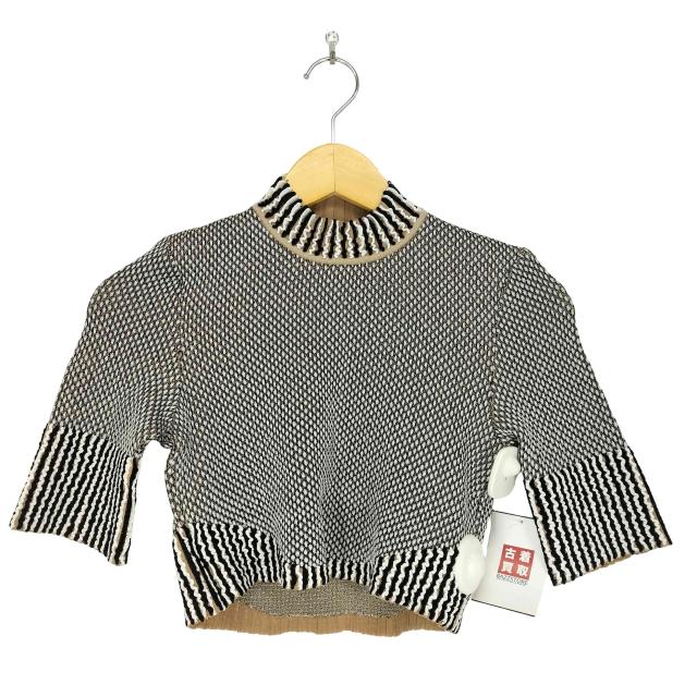 Mame Kurogouchi(マメクロゴウチ) 24SS Spots Pattern Knitted Croped Top レディース  1【中古】【ブランド古着バズストア】