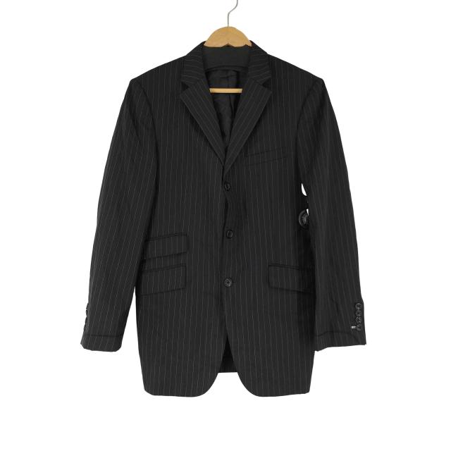 BURBERRY BLACK LABEL(バーバリーブラックレーベル) ウール ピンストライプ 3B テーラードジャケット メンズ 表記無 【中古】【ブランド古着バズストア】