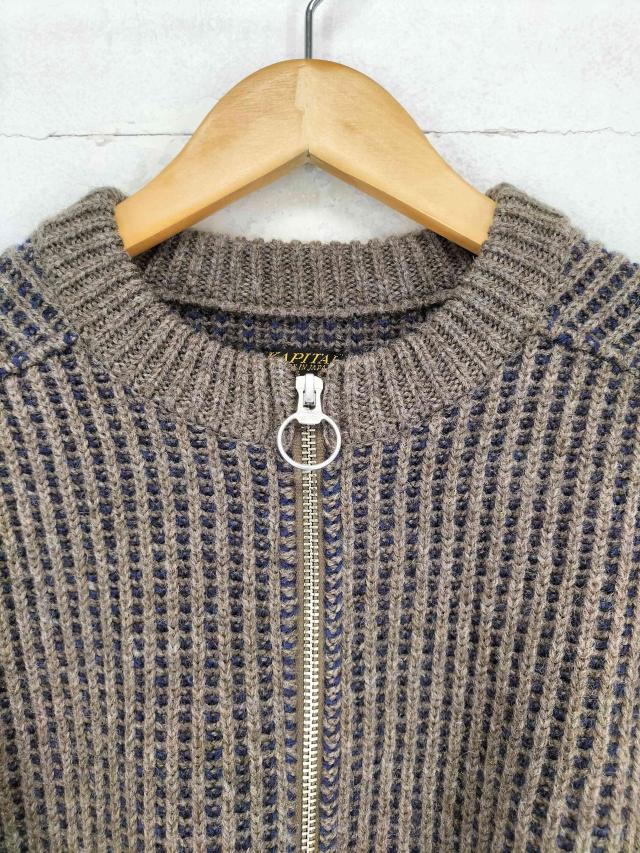 KAPITAL(キャピタル) 5G Wool Rib Knit zip Short Cardigan メンズ 3