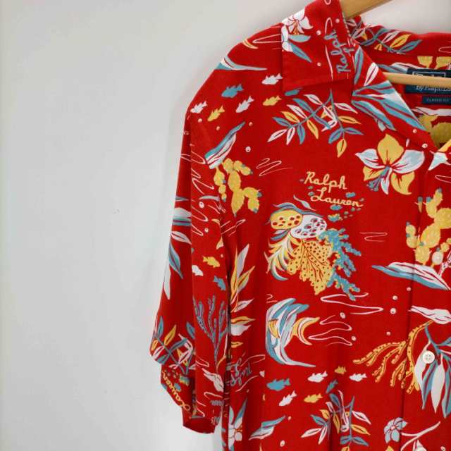 Polo by RALPH LAUREN(ポロバイラルフローレン) Classic Fit Tropical Floral Camp Shirt メンズ  JPN：L 【中古】【ブランド古着バズス - アロハシャツ