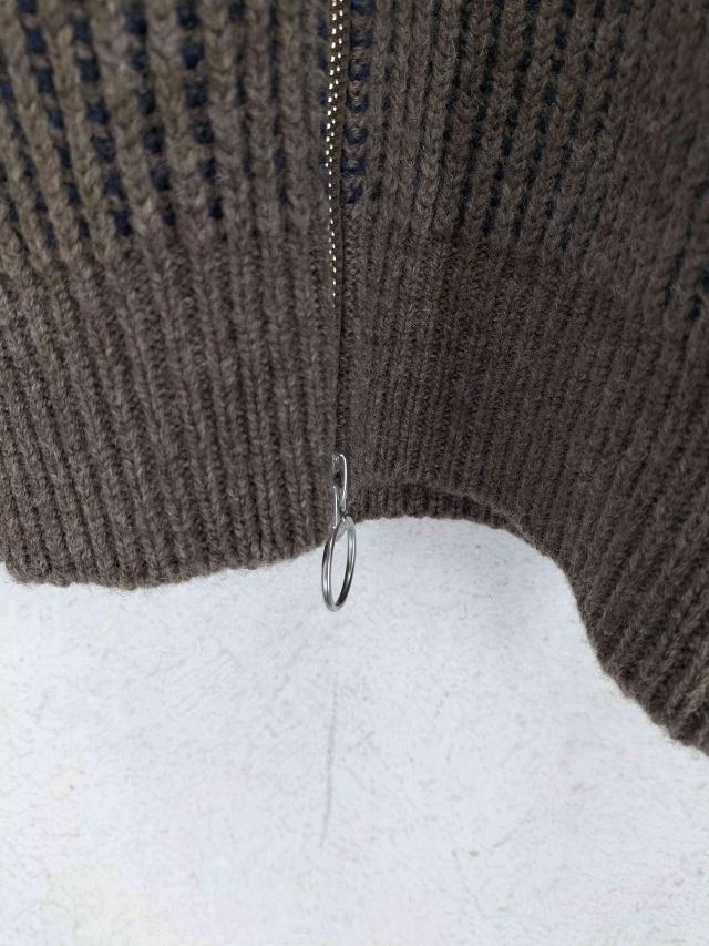 KAPITAL(キャピタル) 5G Wool Rib Knit zip Short Cardigan メンズ 3