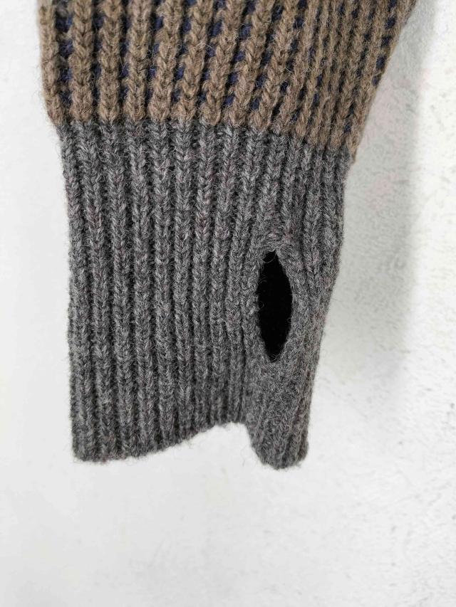 KAPITAL(キャピタル) 5G Wool Rib Knit zip Short Cardigan メンズ  3【中古】【ブランド古着バズストア】 KAPITAL(キャピタル) 5G Wool Rib Knit zip Short Cardigan メンズ 3