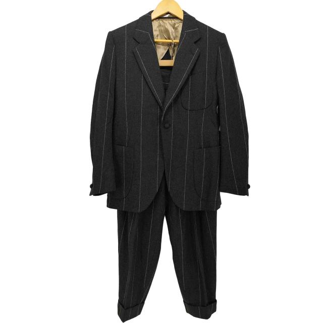 USED古着(ユーズドフルギ) Haver Sack ATTIRE ウール ストライプテーラードジャケット 2タックスラックス セットアップ メンズ JPN：M 【中古】【ブランド古着バズストア】