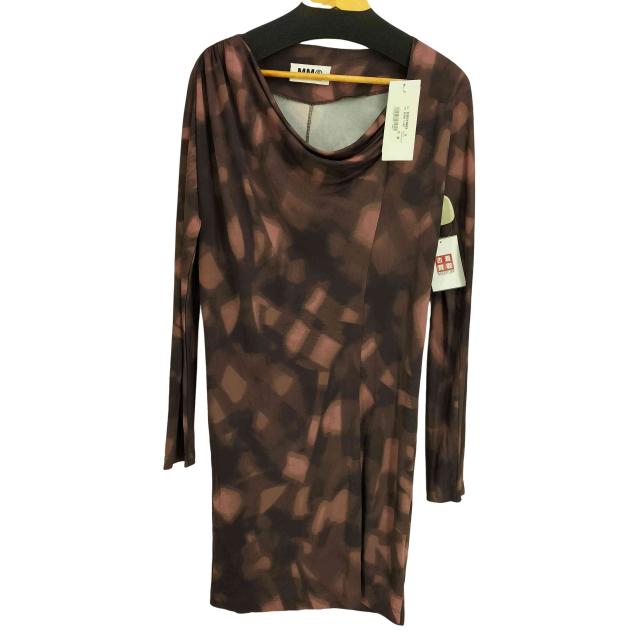 MM6 Maison Martin Margiela(エムエムシックスメゾンマルタンマルジェラ) 歪みチェック ドレープ レーヨンチュニックワンピース レディース  M【中古】【ブランド古着バズストア】