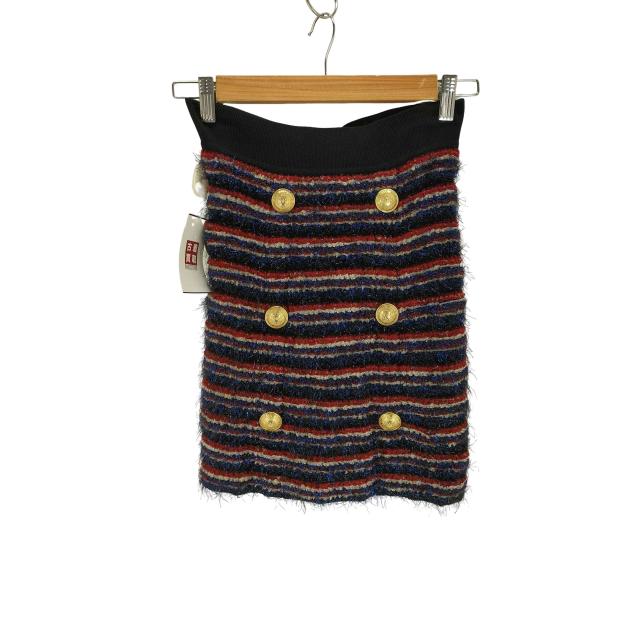 BALMAIN バルマン フリンジ ミニスカート 未使用 34 バルマン スカート 34