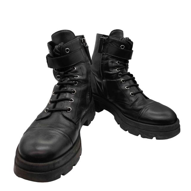GIUSEPPE ZANOTTI(ジュゼッペザノッティ) イタリア製 Ruger レザー コンバット ブーツ メンズ EUR：39 【中古】【ブランド古着バズストア】