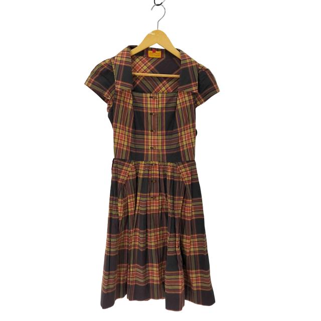 Vivienne Westwood RED LABEL(ヴィヴィアンウエストウッドレッドレーベル) オリゾンティ スクエアネック シャツワンピース レディース JPN：1 【中古】【ブランド古着バズストア】