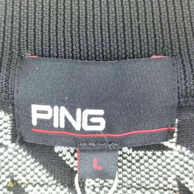 ping(ピン) 半袖ニット 千鳥ジャガード レディース import：L