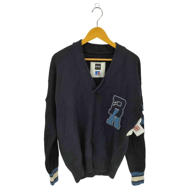 HUGO BOSS(ヒューゴボス) ワッペン ニットカーディガン メンズ L【中古 
