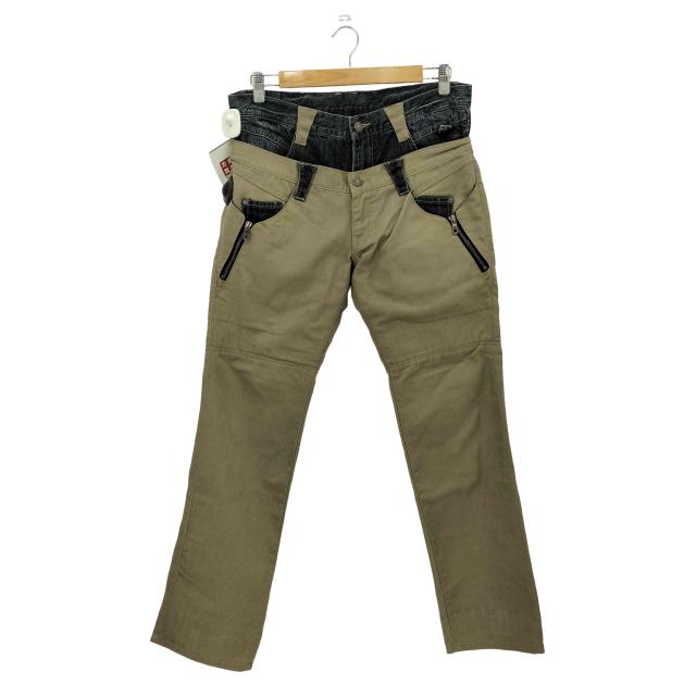 PPFM(ピーピーエフエム) ダブルウエストデニムパンツ メンズ 表記無 【中古】【ブランド古着バズストア】