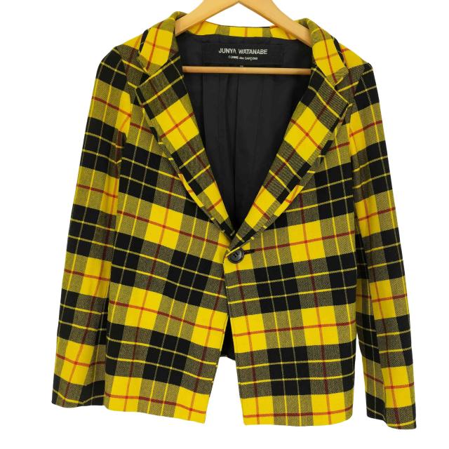 JUNYA WATANABE COMME des GARCONS(ジュンヤワタナベコムデギャルソン) AD2006 2006AW タータンチェック シングルブレスト 1B テーラード ジャケット レディース S【中古】【ブランド古着バズストア】