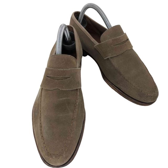 CROCKETT＆JONES(クロケットアンドジョーンズ) スエード コインローファー レディース UK：5.5 【中古】【ブランド古着バズストア】